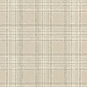 Rasch Barbara Becker Highland Plaid Cream Wallpaper