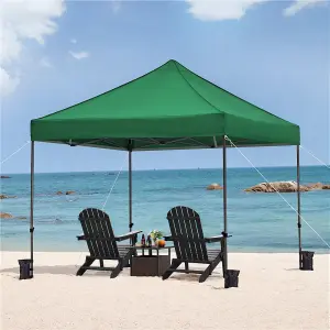 Yaheetech Dark Green 3x3m Heavy Duty Pop Up Gazebo