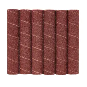 Draper Aluminium Oxide Sanding Sleeves, 19 x 115mm, 80 Grit (Pack of 6) 08402