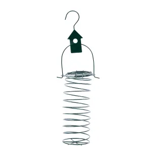 Homescapes Metal Hanging Bird Feeder with Bird Decoration, Bird House