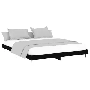 Berkfield Bed Frame Black 160x200 cm Engineered Wood