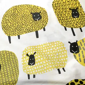 Dotty Sheep 130 TC Reversible Modern & Contemporary Duvet Cover Set Ochre / Single - 1 Standard Pillowcase