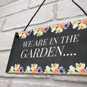 Red Ocean In The Garden Sign Novelty Home Garden Decor Gifts Garden Signs For Your Home