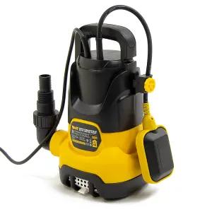 Submersible Water Pump Dirty & Clean Water Wolf 400w, Float Switch + 5m Fast Flow 1.25" Hose