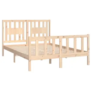 Berkfield Bed Frame with Headboard Solid Wood Pine 140x200 cm