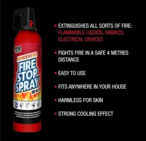 One Chem - 3 x 750g Fire Stop Spray - For Home, Kitchen, Car, Caravan, Camping - 10 in 1 fire extinguisher - Non-toxic