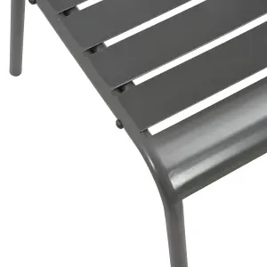 Berkfield Stackable Outdoor Chairs 2 pcs Steel Grey