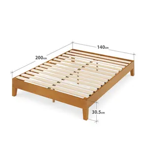 Elara Deluxe Solid Wood Bed Frame Natural / Kingsize (5')