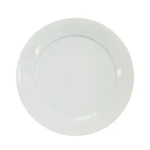 simpa 6PC Porcelain White Dinner Plate Set.