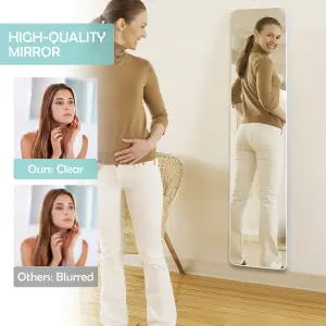 Costway Full Length Dressing Mirror Full Body Mirror Freestanding Wall Mounted