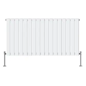 Right Radiators 600x1156 mm Horizontal Single Flat Panel Designer Radiator White