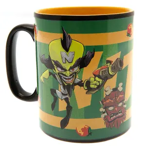 Crash Bandicoot Mega Heat Changing Mug Black/Orange/Green (One Size)