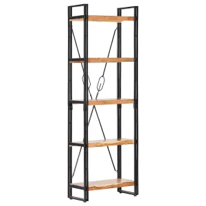 Berkfield 5-Tier Bookcase 60x30x180 cm Solid Acacia Wood