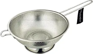 Buckingham Stainless Steel Micro-perforated Deep Colander/ Strainer 19.5 cm Long Handle