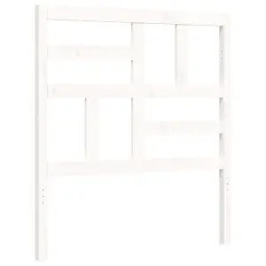 Berkfield Bed Frame with Headboard White 90x200 cm Solid Wood