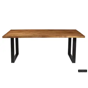 Rectangular Dining Table Mango Natural  / 76 H x 200 L x 100 W cm