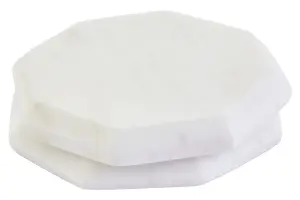 Maison by Premier Marmore Set Of Four White Marble Octagonal Coasters