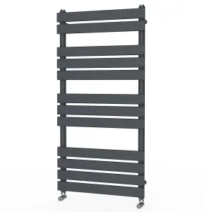 Rinse Flat Panel Anthracite Towel Radiator Bathroom Heated Towel Rail 1200x600mm