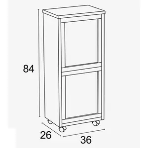 Millwright Solid Wood Manual Lift Recycling Bin - 24L Cherry