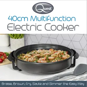 Quest 35500 40cm Multi-Function Electric Cooker Pan with Lid