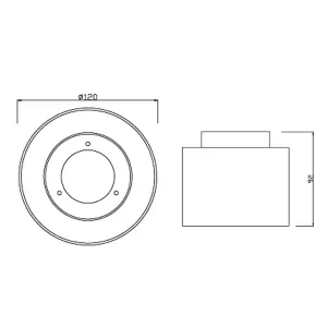 Luminosa Ice White LED Flush Mount 12W 4000K + 4W 3000K