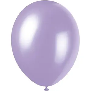 Unique Party Latex Pearlised Balloons (Pack of 8) Lavender (One Size)