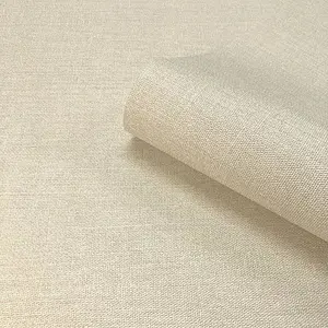 Carmella Plain Textured Vinyl Wallpaper Cream Belgravia 7154