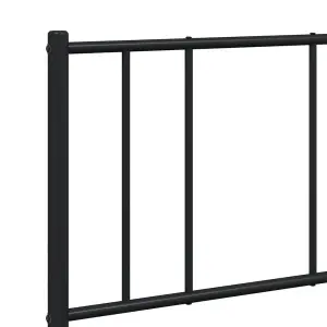 Berkfield Metal Bed Frame with Headboard Black 120x200 cm