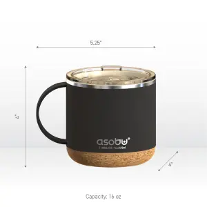 Infinite Double Wall Vacuum Insulated Mug Black 470ml