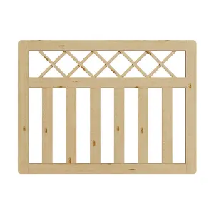 4x3ft Outdoor Cross Top Garden Wooden Gate Fence Patio Gate