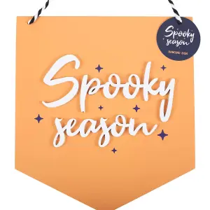 Something Different Spooky Season Hanging Plaque Orange (One Size)