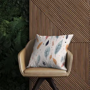 Pastel Feather Pattern Outdoor Cushion 45cm x 45cm