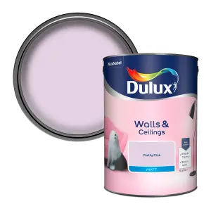 Dulux Walls & ceilings Pretty pink Matt Emulsion paint, 5L