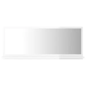 Berkfield Bathroom Mirror High Gloss White 90x10.5x37 cm Engineered Wood