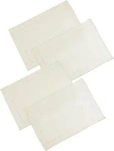 Set Of 4 Cream Polyester Placemats Dining Table Mats Wedding Hotel Linen Dinner Party