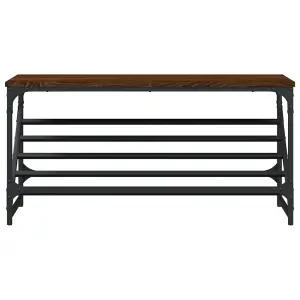 Shoe Rack Brown Oak 90x30x45 cm Engineered Wood