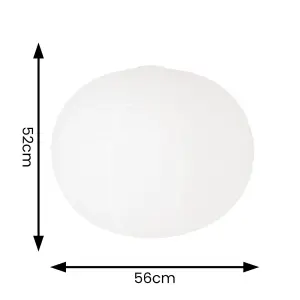 ValueLights Isla White Paper Globe Ball Dome Easy Fit Ceiling 60cm Lamp Shade