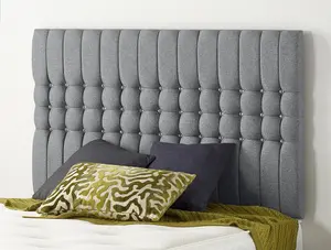 Somnior Galaxy Plush Charcoal Divan Base With Headboard - Small Single