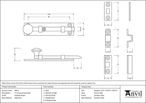 From The Anvil Polished Nickel 4 Inch Universal Bolt