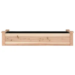 Berkfield Garden Raised Bed with Liner 120x45x25 cm Solid Wood Fir