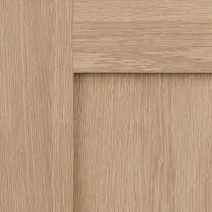 Geom Unglazed Oak veneer Internal Door, (H)1981mm (W)762mm (T)35mm