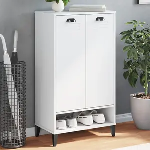 Berkfield Shoe Cabinet VIKEN White Engineered Wood