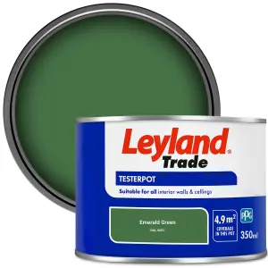 Leyland Trade Vinyl Matt Walls & Ceilings Emulsion Paint Emerald Green (RAL 6001) 350ml Tester