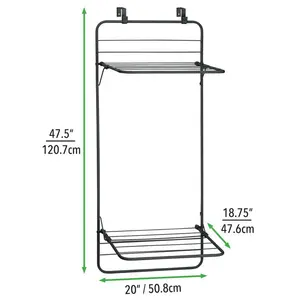 Metal Foldable Wall-Mounted Drying Rack Grey