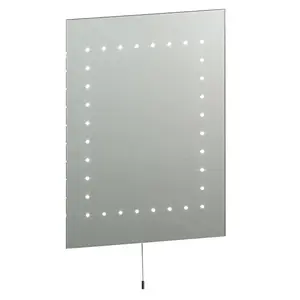 Luminosa Mareh Light Illuminated Bathroom Mirrors Silver, Mirrored Glass IP44