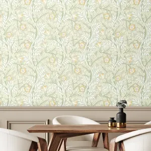 Hoopla Walls Rosehip Trail Sage Green Smooth Matt Wallpaper