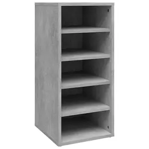 Berkfield Shoe Cabinet Concrete Grey 31.5x35x70 cm Engineered Wood