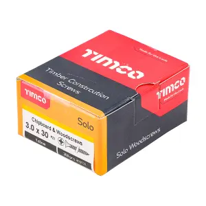 TIMCO Solo Countersunk Gold Woodscrews - 3.0 x 30 (200pcs)