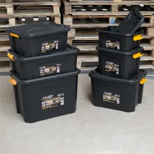 Heavy Duty Polypropylene 40 Litre Storage Box with Clip on Lid