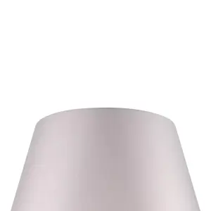 GoodHome Lokombi Light grey Fabric dyed Light shade (D)35cm